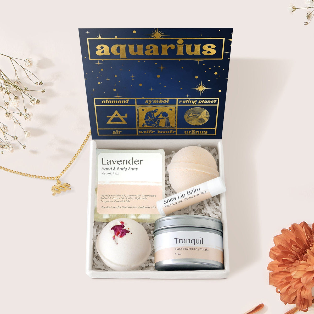 Aquarius Zodiac Gift Box Set