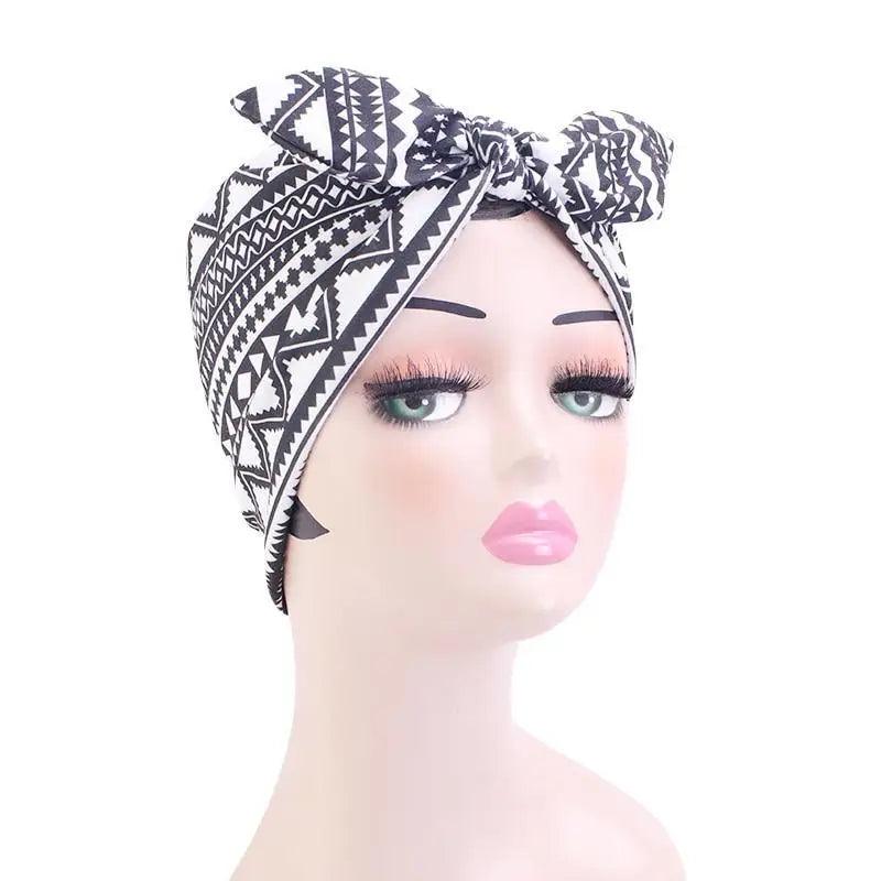 New Vintage African Print Stretch Bandana Head Wrap Long Scarf satin Floral Women Party Turban Headwear Cap Hair Accessories