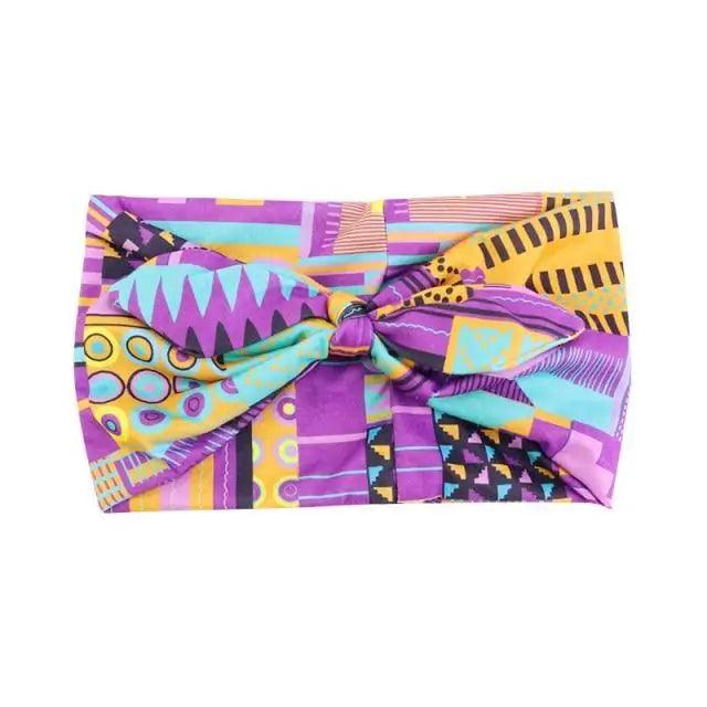 New Vintage African Print Stretch Bandana Head Wrap Long Scarf satin Floral Women Party Turban Headwear Cap Hair Accessories