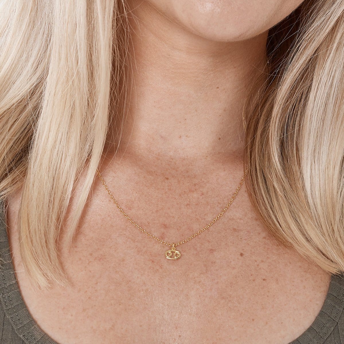 Starry Night Cancer Zodiac Necklace