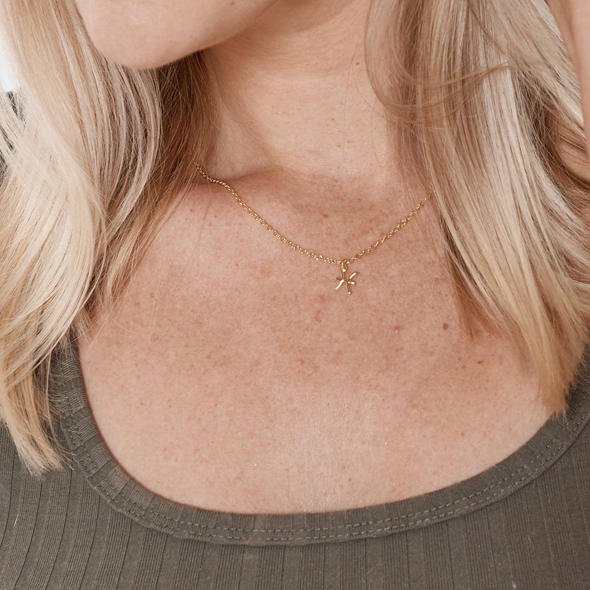 Starry Night Pisces Zodiac Necklace